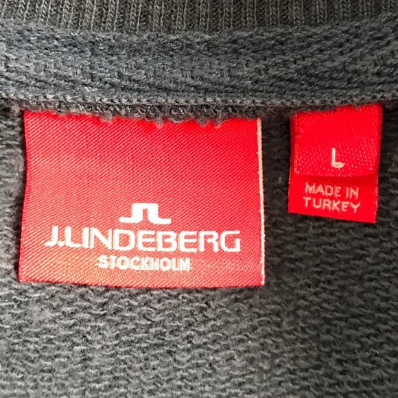 J. Lindeberg Full zip SWEATSHIRT Jacket Mens Size Large Quiet Luxury Minimalist - Picture 3 of 3